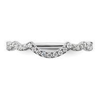 14K White Gold 0.33 Carat Lab Grown Diamond VS SI+ G+ Complete Wedding Band view 4