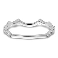 14K White Gold 0.33 Carat Lab Grown Diamond VS SI+ G+ Complete Wedding Band view 5