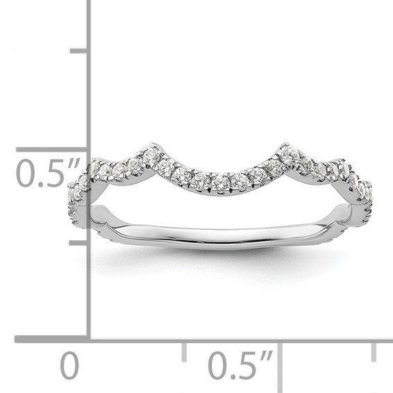 14k White Gold 1/3 carat Lab Grown Diamond VS/SI+ G+ Complete Wedding Band
