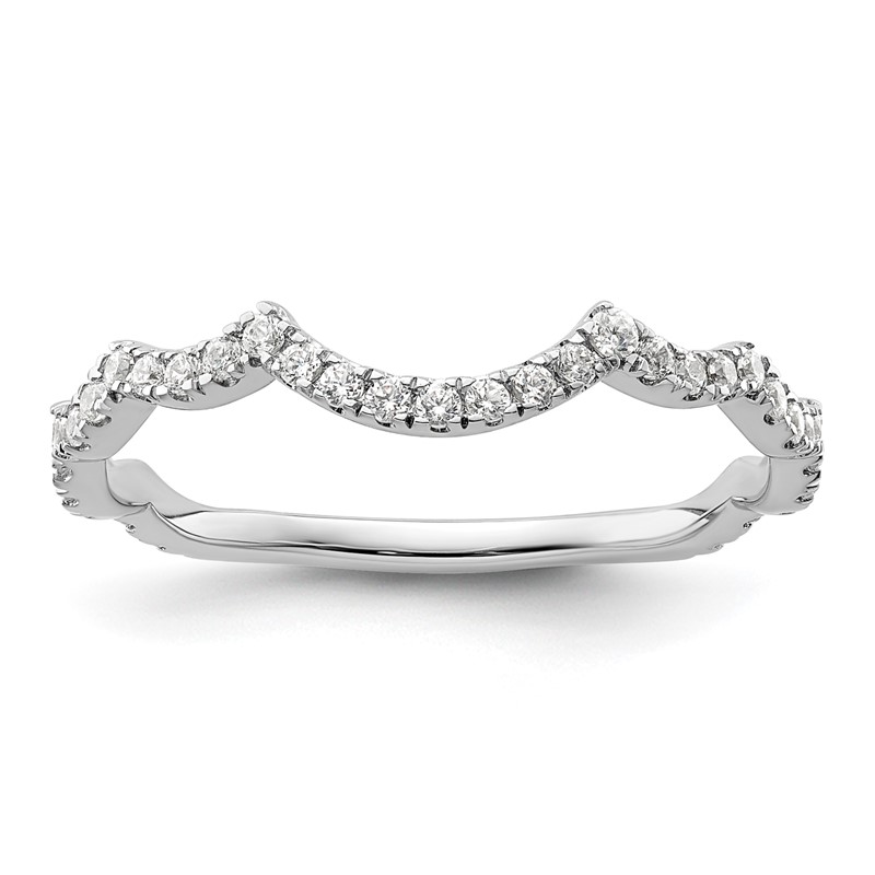 14k White Gold 1/3 carat Lab Grown Diamond VS/SI+ G+ Complete Wedding Band