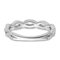 14K White Gold 0.38 Carat Lab Grown Diamond VS SI+ G+ Complete Wedding Band view 5