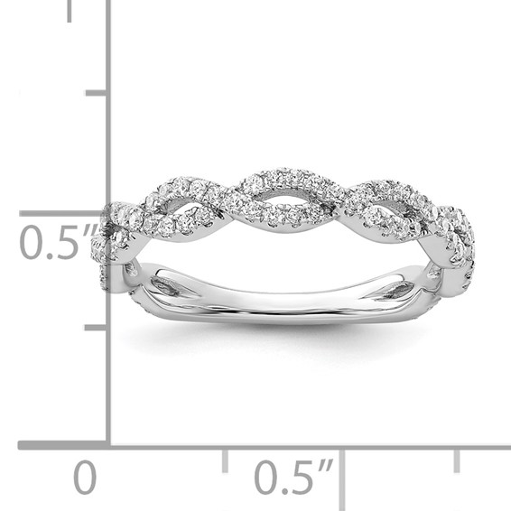 14k White Gold 3/8 carat Lab Grown Diamond VS/SI+ G+ Complete Wedding Band