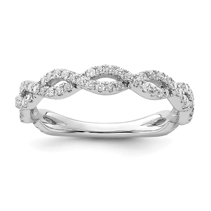 14k White Gold 3/8 carat Lab Grown Diamond VS/SI+ G+ Complete Wedding Band
