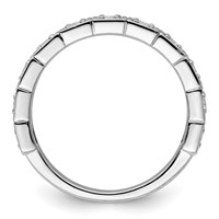 14K White Gold 0.50 Carat Lab Grown Diamond VS SI+ G+ Complete Fashion Band view 2