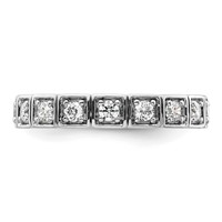 14K White Gold 0.50 Carat Lab Grown Diamond VS SI+ G+ Complete Fashion Band view 4