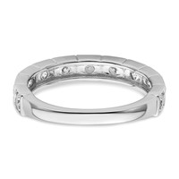 14K White Gold 0.50 Carat Lab Grown Diamond VS SI+ G+ Complete Fashion Band view 5
