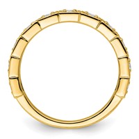 14K Yellow Gold 0.50 Carat Lab Grown Diamond VS SI+ G+ Complete Fashion Band view 2