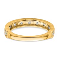 14K Yellow Gold 0.50 Carat Lab Grown Diamond VS SI+ G+ Complete Fashion Band view 5