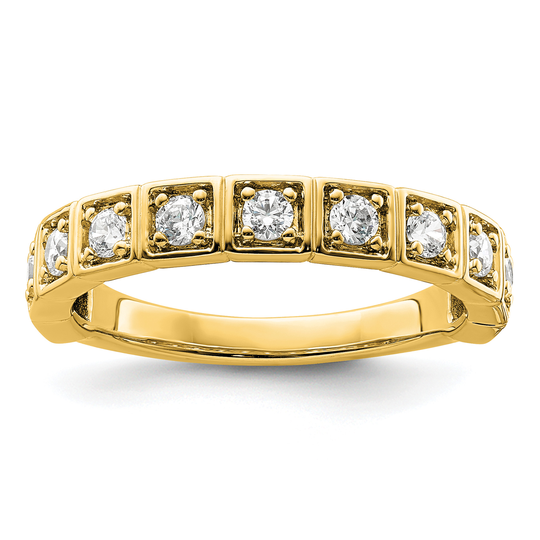 14k 1/2 carat Lab Grown Diamond VS/SI+ G+ Complete Fashion Band (RM9105-050-7YLG)