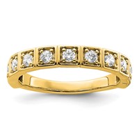 14K Yellow Gold 0.50 Carat Lab Grown Diamond VS SI+ G+ Complete Fashion Band view 1