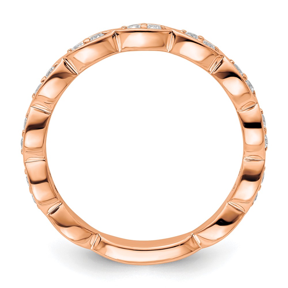 14k Rose Gold 1/4 carat Lab Grown Diamond VS/SI+ G+ Complete Fashion Band (RM9106-027-RLG)