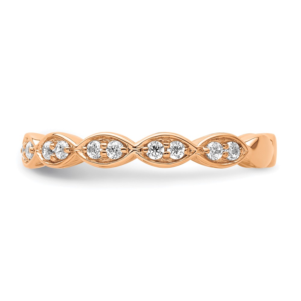 14k Rose Gold 1/4 carat Lab Grown Diamond VS/SI+ G+ Complete Fashion Band (RM9106-027-RLG)