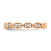 14K Rose Gold 0.25 Carat Lab Grown Diamond VS SI+ G+ Complete Fashion Band view 3
