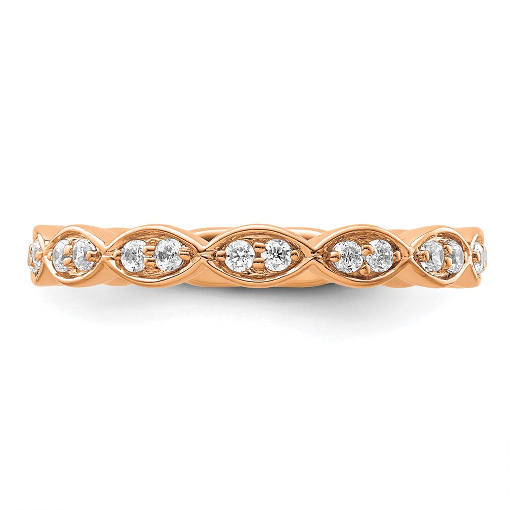 14k Rose Gold 1/4 carat Lab Grown Diamond VS/SI+ G+ Complete Fashion Band (RM9106-027-RLG)
