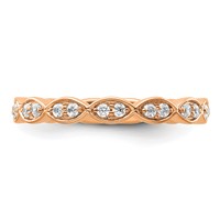 14K Rose Gold 0.25 Carat Lab Grown Diamond VS SI+ G+ Complete Fashion Band view 4