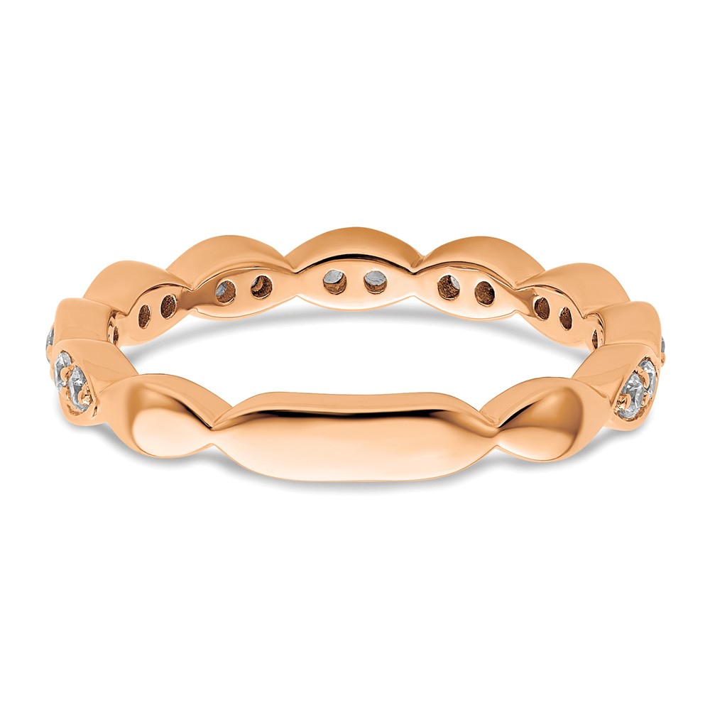 14k Rose Gold 1/4 carat Lab Grown Diamond VS/SI+ G+ Complete Fashion Band (RM9106-027-RLG)