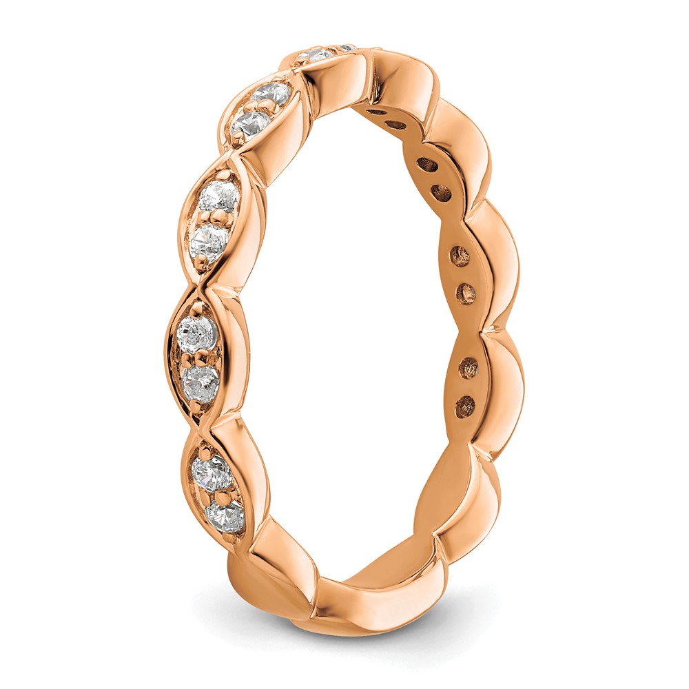 14k Rose Gold 1/4 carat Lab Grown Diamond VS/SI+ G+ Complete Fashion Band (RM9106-027-RLG)