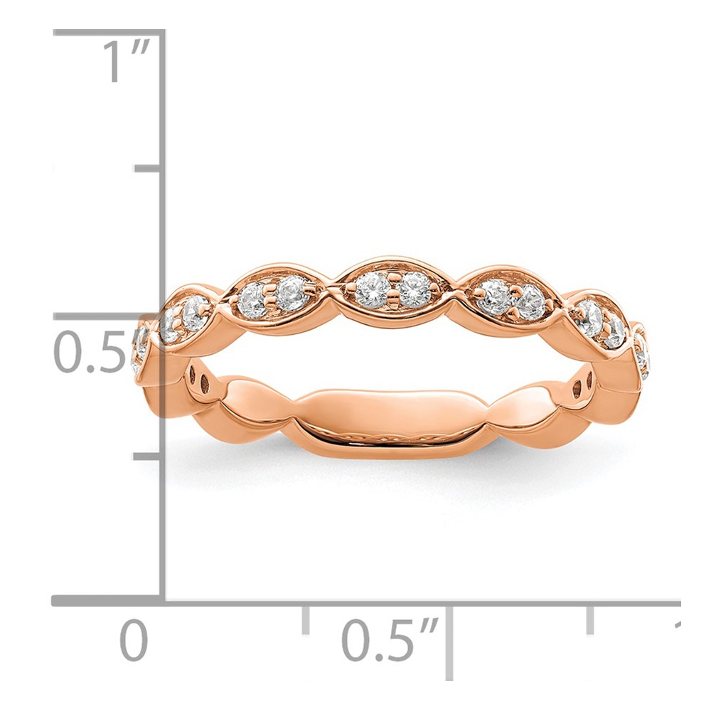 14k Rose Gold 1/4 carat Lab Grown Diamond VS/SI+ G+ Complete Fashion Band (RM9106-027-RLG)
