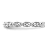 14K White Gold 0.25 Carat Lab Grown Diamond VS SI+ G+ Complete Fashion Band view 3