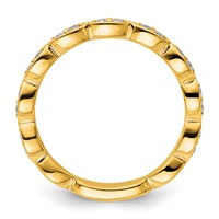 14K Yellow Gold 0.25 Carat Lab Grown Diamond VS SI+ G+ Complete Fashion Band view 2