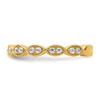 14K Yellow Gold 0.25 Carat Lab Grown Diamond VS SI+ G+ Complete Fashion Band view 3