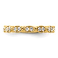 14K Yellow Gold 0.25 Carat Lab Grown Diamond VS SI+ G+ Complete Fashion Band view 5