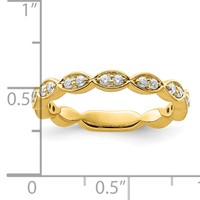 14K Yellow Gold 0.25 Carat Lab Grown Diamond VS SI+ G+ Complete Fashion Band view 4