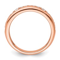 14K Rose Gold 0.38 Carat Lab Grown Diamond VS SI+ G+ Complete Fashion Band view 2