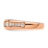 14K Rose Gold 0.38 Carat Lab Grown Diamond VS SI+ G+ Complete Fashion Band view 3