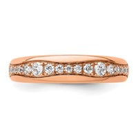 14K Rose Gold 0.38 Carat Lab Grown Diamond VS SI+ G+ Complete Fashion Band view 4