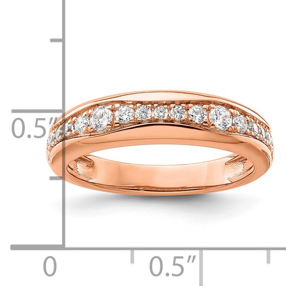 14k Rose Gold 3/8 carat Lab Grown Diamond VS/SI+ G+ Complete Fashion Band