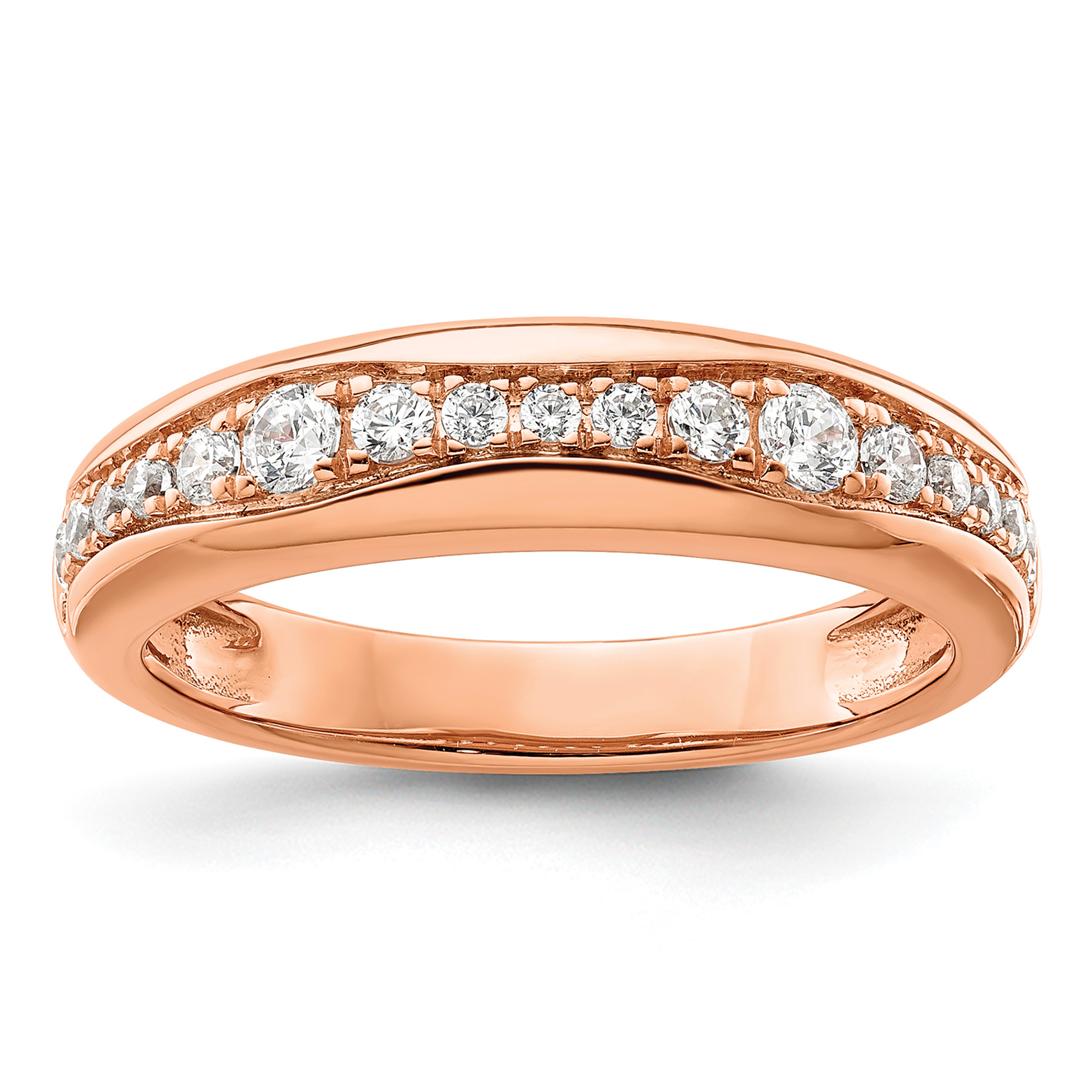14k Rose Gold 3/8 carat Lab Grown Diamond VS/SI+ G+ Complete Fashion Band (RM9107-040-RLG)
