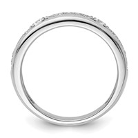 14K White Gold 0.38 Carat Lab Grown Diamond VS SI+ G+ Complete Fashion Band view 2