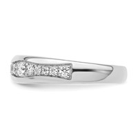 14K White Gold 0.38 Carat Lab Grown Diamond VS SI+ G+ Complete Fashion Band view 3