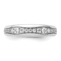 14K White Gold 0.38 Carat Lab Grown Diamond VS SI+ G+ Complete Fashion Band view 5