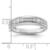 14K White Gold 0.38 Carat Lab Grown Diamond VS SI+ G+ Complete Fashion Band view 4