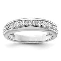 14K White Gold 0.38 Carat Lab Grown Diamond VS SI+ G+ Complete Fashion Band view 1