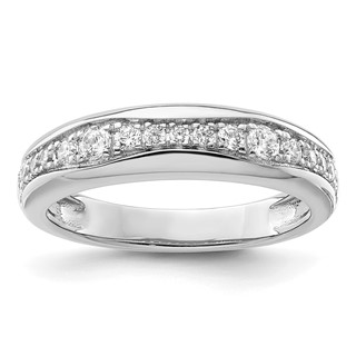 14k White Gold 3/8 carat Lab Grown Diamond VS/SI+ G+ Complete Fashion Band