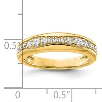 14K Yellow Gold 0.38 Carat Lab Grown Diamond VS SI+ G+ Complete Fashion Band view 4