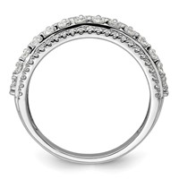 14K White Gold 1.50 Carat Lab Grown Diamond VS SI+ G+ Complete Fashion Band view 2