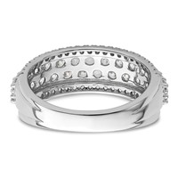 14K White Gold 1.50 Carat Lab Grown Diamond VS SI+ G+ Complete Fashion Band view 5