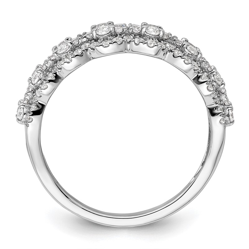 14K White Gold Lab Grown Diamond VS/SI+ G+ Band