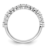 14K White Gold 0.50 Carat Lab Grown Diamond VS SI+ G+ Complete Fashion Band view 2