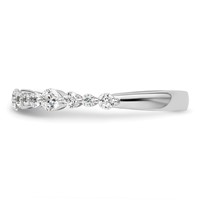 14K White Gold 0.50 Carat Lab Grown Diamond VS SI+ G+ Complete Fashion Band view 3