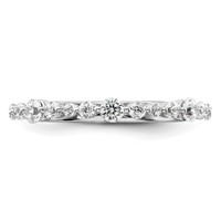 14K White Gold 0.50 Carat Lab Grown Diamond VS SI+ G+ Complete Fashion Band view 4