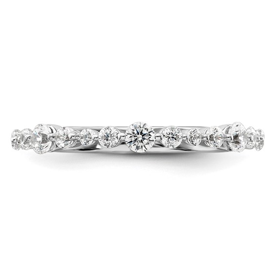 14k White Gold 1/2 carat Lab Grown Diamond VS/SI+ G+ Complete Fashion Band