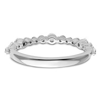 14K White Gold 0.50 Carat Lab Grown Diamond VS SI+ G+ Complete Fashion Band view 5