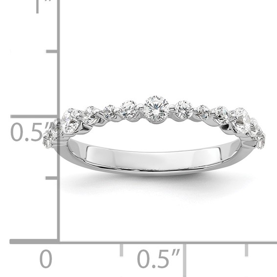 14k White Gold 1/2 carat Lab Grown Diamond VS/SI+ G+ Complete Fashion Band