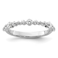 14K White Gold 0.50 Carat Lab Grown Diamond VS SI+ G+ Complete Fashion Band view 1