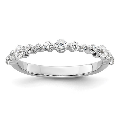 14K White Gold 0.50 Carat Lab Grown Diamond VS SI+ G+ Complete Fashion Band